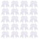 20 PCS 8 Inch Cheer Hair Bows Large Cheerleading Big Hair Bows with Ponytail Holder Hand-made Grosgrain Ribbon Hair Accessories for Teen Girls (White)