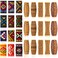 WILLBOND 27 Pcs Wooden Fabric Dreadlock Beads Tube Beads for Hair Braids Jewelry for Hair Beard Ornament for Women Men DIY Necklace Bracelet Earring Accessories(Symmetric Pattern)