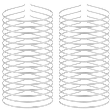 Lawie 30 Pack 3mm Blank Silver Thin Metal Headbands - Plain Hard Skinny Tiara Crown Frame Base Wire Hair Bands for DIY Crafting Hair Accessories Bendable No Teeth Hair Hoops Head Clasps for Women Men