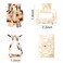 Tortoise Shell Ponytail Cuffs Elastic Hair Band Hair Tie Leopard French Design Hair Band Headwear for Women Girls,Pack of 3