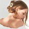 Tortoise Shell Ponytail Cuffs Elastic Hair Band Hair Tie Leopard French Design Hair Band Headwear for Women Girls,Pack of 3