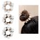 3Pcs Pearl Elastic Hair Bands Fancy Crystal Beads Stretchy Hair Ties Sparkly Ponytail Holders Hair Scrunchies Handmade Rhinestone Hair Ropes Accessories for Women Girls Thin Long Curl
