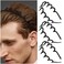 Zig Zag Headbands 3PCS Black Plastic Zigzag Headbands with Teeth Fashion 90s Hair Accessories for Women Girls Men