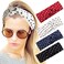 ELACUCOS Headbands for Women Criss Cross Boho Floal Style Head Bands for Women's Hair 4 Pack
