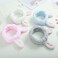 4 Pack Elastic Makeup Headbands for Women, Girls' Soft Flannel Bunny Ears Headbands Head Wraps, SPA Headband for Washing Face