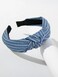 4 Packs Denim Blue Knotted Headbands for Women Girls Womens Hairbands Fashion Star Independence Day Hair Accessories Cute Stripe Floral Printed Head Bands for Women&rsquo;s Hair Non Slip