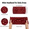 Huachi 4 Packs Polka Dot Headbands for Women Wide Stylish Head Wraps Thick Hairbands Large African Sport Yoga Turban Headband Hair Accessories