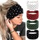 Huachi 4 Packs Polka Dot Headbands for Women Wide Stylish Head Wraps Thick Hairbands Large African Sport Yoga Turban Headband Hair Accessories