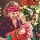4 Pcs Christmas Headbands for Women, Wide Turban Dress Up Costume Stretchy Breathable Non Slip Head Wrap, Santa Claus Gingerbread Man Snowman Holiday Fall Winter Hair Band for Yoga Running Party