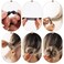 4 Pcs Magic Donut Hair Accessories - Twist Curler Bun Shaper, French Twist Tool, Ring Style Ponytail Headbands for DIY Hairstyling