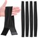 5Pcs Silk Headband - Black Silk Elastic Band Adjustable for Wig &amp; Wig Cap