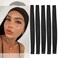 5Pcs Silk Headband - Black Silk Elastic Band Adjustable for Wig &amp; Wig Cap
