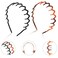 6 Pack Zig Zag Shark Tooth Hair Comb Headbands for Women Plastic Plain Hair Bands Hair Hoop Hair Accessories for Women