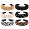 WOVOWOVO Headbands for Women Girls Thick Turban Velvet Knotted Headband Wide Pearl, Top Knot Head Bands for Women&rsquo;s Hair Band, 6Pcs