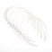6 Packs Satin Headbands Bulk White Headband for Women Girls DIY Craft 8mm Thin Head Bands for Girl Hair Accessories Plain Fabric Hairband Halloween Cosplay Accessories