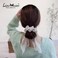 6 Pcs Scrunchies and Hair Accessories: Chiffon Floral Bowknot Ponytail Holders, Soft Elastic Hair Ribbons and Bunny Ear Ties for Women and Girls
