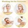 6 Pcs Puffy Spa Headband and Wristbands, Beige, Hairband for Washing Face Skincare, Absorbent Headband for Shower, Yoga, Makeup, Unisex-Adults