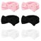 6 Pcs Spa Headbands, Sleepover Party Favors, Soft Coral Fleece Bow Hair Band, Make up Headbands for Women Girls, Skincare Headbands for Face Washing Yoga Slumber Party