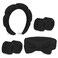 Makeup and Skincare Headbands 6PCS Black Spa Headband and Wrist Bands for Washing Face Hair Band Bows for Women Soft Head Band and Wristband Set Cute Hair Accessories for Women Teen Girls Gifts