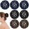 8 Pcs Ballet Hair Bun Covers Elastic Women Hair Nets Invisible Knit Hairnets Handmade Crochet Bun Cover Snood Mesh Hair Bun Holders Scrunchies Maker Cover Hair Accessories for Girls Dance Skating