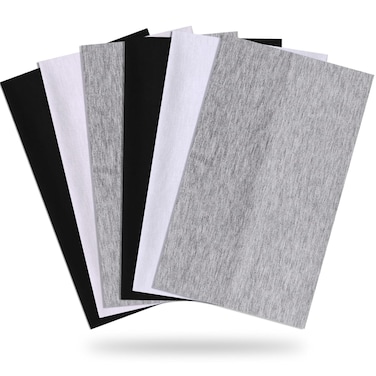 Wide Headbands for Women Stretchy Headband Workout Head Bands for Women's Hair Band Non Slip Black White Gray Head Wrap 6 Pack