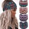 Acenail Wide Headbands for Women - Turban Knotted Hairbands, Elastic Non-Slip Cotton Wraps for Workout, Running, Sports, Yoga, Bohemian Style