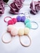 AMMY Pom Pom Hair Accessories - 28 Pcs Soft Ponytail Holders, Small Ball Bands for Baby, Infants, and Toddler Girls