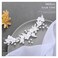 JONKY Flower Bride Wedding Hair Vine Silver Headpieces Pearl Headbands Leaf Bridal Hair Accessories for Women