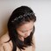 YienDoo Fashion Crystal Hair Band Sparkling Crystal Bangs Hairstyle Clips Hairpin Silver Rhinestones Headband Bridal Crown Tiara Hair Hoop Wedding Hair Accessories for Women Girls