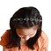 YienDoo Fashion Crystal Hair Band Sparkling Crystal Bangs Hairstyle Clips Hairpin Silver Rhinestones Headband Bridal Crown Tiara Hair Hoop Wedding Hair Accessories for Women Girls