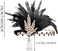 1920s Feather Flapper Headpiece Gatsby Headband Roaring 20s Headpiece Black Feather Headband for Women and Girls