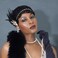 1920s Feather Flapper Headpiece Gatsby Headband Roaring 20s Headpiece Black Feather Headband for Women and Girls