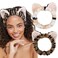 Plush Cat Ears Spa Headband For Washing Face Skincare Makeup, Elastic Animal Headbands for Women Girls Soft Coral Fleece Facial Wash Hair Accessories Trendy Stuff Gifts, 2PCS