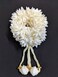 Traditional Indian Hair accessories White Gajra with rose Artificial Flower Jewelry Handmade Veni tiara For Women Party Wear bridal mehndi Hair Bun.