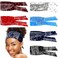 WILLBOND 6 Pieces Wide Headbands for Women, Adjustable Bandana Headband Tie, Knotted African Hairband, Yoga Elastic Non Slip Floral Hairbands for Running Hiking Cycling Workout(Paisley Patterns)