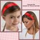 AHONEY Red Headband for Women Girls Glossy Vegan Leather Headband Non Slip 1.18" Wide Plain Head Band Solid Hair Band DIY Holiday Hair Accessories Valentines Gifts