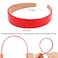 AHONEY Red Headband for Women Girls Glossy Vegan Leather Headband Non Slip 1.18" Wide Plain Head Band Solid Hair Band DIY Holiday Hair Accessories Valentines Gifts