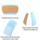 AHONEY Light Blue Headband for Women Girls Glossy Vegan Leather Headband Non Slip 1.18" Wide Plain Head Band Solid Hair Band DIY Halloween Holiday Hair Accessories Gifts