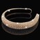 AHONEY Rhinestone Headband for Women Girls, Hair Bling Crystal Glitter Sparkly Diamond Padded Headband Fancy Jeweled Headpiece Holiday Hair Accessories Birthday Gifts (Gold)