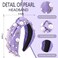 AHONEY Pearl Headband Knotted Purple Headband for Women Girls, Rhinestone Top Knot Crystal Headband Jeweled Fashion Headpiece Boho Wide Head Band for Women's Hair Accessories
