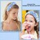 AHONEY Pearl Headband Knotted Light Blue Headband for Women Girls, Rhinestone Top Knot Crystal Headband Jeweled Fashion Headpiece Boho Wide Head Band for Women's Hair