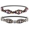 2 Pieces Rhinestone Beaded Elastic Headband，Fashion Headbands Handmade Hair Bands Hair Accessories for Lady Woman 20-25" Fits for Most