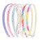 6 Pack Glitter Headbands Thin Glitter Headband for Women Colorful Hair Accessories Plastic Sparkly Hairbands Sparkle Headband Bling Rainbow Hair Bands with Teeth Cute Non-Slip Head Band