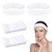 20 Pieces Spa Headbands Disposable Headband for Facial Disposable Hair Band for Women Non-Woven Stretch Headbands with Convenient Closure Soft Disposable Spa Headbands for Skin Care Makeup (White)
