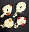 Pretty Charming Artificial Hair Gajra, set of four Gajra Bands with latkan design