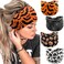 4Pcs Halloween Headbands for Women - Pumpkin Bat Wide Holiday Hair Bands, Festive Gift Hair Accessories (Spider Web)