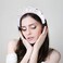 Bride Headband Bridal Headband White Pearl Headbands for Women Bridal Shower Decorations Bachelorette Party Favors Spa Headbands for Washing Face