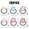Beaupretty 12pcs Plumeria Hair Tie Hawaiian Elastic Hair Rope Flowers Ponytails Bands Hair Accessories for Women Girls