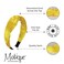 Motique Accessories Satin Headband for women with Twist Turban Knotted Hairband Yellow