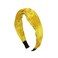 Motique Accessories Satin Headband for women with Twist Turban Knotted Hairband Yellow
